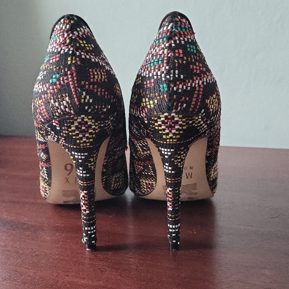 Mix No. 6 Multicolor Patterned Pointed Toe High H… - image 4
